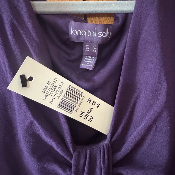 Long Tall Sally Purple Plunge Neck Ruched Midi Dress